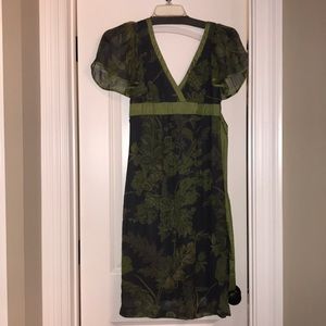 Floral blue and green dress